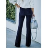 image:imageSidefeel Womens Flare Corduroy Pants Elastic Waist Trousers  Bell BottomTummy Control Flat Front Full Length PullOn Closure Retro Style Soft Comfy Fall OutfitsA Blue