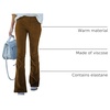 image:imageSidefeel Womens Flare Corduroy Pants Elastic Waist Trousers  Bell BottomTummy Control Flat Front Full Length PullOn Closure Retro Style Soft Comfy Fall OutfitsA 21 Brown