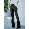 image:imageSidefeel Womens Flare Corduroy Pants Elastic Waist Trousers  Bell BottomTummy Control Flat Front Full Length PullOn Closure Retro Style Soft Comfy Fall OutfitsA 21 Green