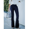image:imageSidefeel Womens Flare Corduroy Pants Elastic Waist Trousers  Bell BottomTummy Control Flat Front Full Length PullOn Closure Retro Style Soft Comfy Fall OutfitsA Blue