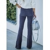image:imageSidefeel Womens Flare Corduroy Pants Elastic Waist Trousers  Bell BottomTummy Control Flat Front Full Length PullOn Closure Retro Style Soft Comfy Fall OutfitsA Deep Blue