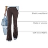 image:imageSidefeel Womens Flare Corduroy Pants Elastic Waist Trousers  Bell BottomTummy Control Flat Front Full Length PullOn Closure Retro Style Soft Comfy Fall OutfitsA Deep Brown