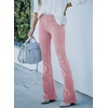 image:imageSidefeel Womens Flare Corduroy Pants Elastic Waist Trousers  Bell BottomTummy Control Flat Front Full Length PullOn Closure Retro Style Soft Comfy Fall OutfitsA Pink