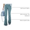 image:imageSidefeel Womens Flare Corduroy Pants Elastic Waist Trousers  Bell BottomTummy Control Flat Front Full Length PullOn Closure Retro Style Soft Comfy Fall OutfitsA Sky Blue