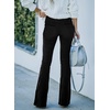 image:imageSidefeel Womens Flare Corduroy Pants Elastic Waist Trousers  Bell BottomTummy Control Flat Front Full Length PullOn Closure Retro Style Soft Comfy Fall OutfitsA Black