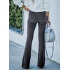 image:imageSidefeel Womens Flare Corduroy Pants Elastic Waist Trousers  Bell BottomTummy Control Flat Front Full Length PullOn Closure Retro Style Soft Comfy Fall OutfitsA Gray