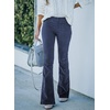 image:imageSidefeel Womens Flare Corduroy Pants Elastic Waist Trousers  Bell BottomTummy Control Flat Front Full Length PullOn Closure Retro Style Soft Comfy Fall OutfitsA Deep Blue