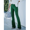 image:imageSidefeel Womens Flare Corduroy Pants Elastic Waist Trousers  Bell BottomTummy Control Flat Front Full Length PullOn Closure Retro Style Soft Comfy Fall OutfitsA Green