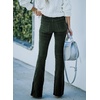 image:imageSidefeel Womens Flare Corduroy Pants Elastic Waist Trousers  Bell BottomTummy Control Flat Front Full Length PullOn Closure Retro Style Soft Comfy Fall OutfitsA 21 Green