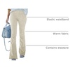 image:imageSidefeel Womens Flare Corduroy Pants Elastic Waist Trousers  Bell BottomTummy Control Flat Front Full Length PullOn Closure Retro Style Soft Comfy Fall OutfitsA Beige