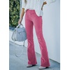 image:imageSidefeel Womens Flare Corduroy Pants Elastic Waist Trousers  Bell BottomTummy Control Flat Front Full Length PullOn Closure Retro Style Soft Comfy Fall OutfitsA Hot Pink