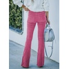 image:imageSidefeel Womens Flare Corduroy Pants Elastic Waist Trousers  Bell BottomTummy Control Flat Front Full Length PullOn Closure Retro Style Soft Comfy Fall OutfitsA Hot Pink