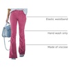 image:imageSidefeel Womens Flare Corduroy Pants Elastic Waist Trousers  Bell BottomTummy Control Flat Front Full Length PullOn Closure Retro Style Soft Comfy Fall OutfitsA Hot Pink