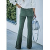 image:imageSidefeel Womens Flare Corduroy Pants Elastic Waist Trousers  Bell BottomTummy Control Flat Front Full Length PullOn Closure Retro Style Soft Comfy Fall OutfitsA Light Green
