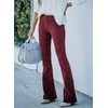 image:imageSidefeel Womens Flare Corduroy Pants Elastic Waist Trousers  Bell BottomTummy Control Flat Front Full Length PullOn Closure Retro Style Soft Comfy Fall OutfitsA Red