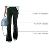 image:imageSidefeel Womens Flare Corduroy Pants Elastic Waist Trousers  Bell BottomTummy Control Flat Front Full Length PullOn Closure Retro Style Soft Comfy Fall OutfitsA 21 Green