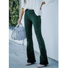 image:imageSidefeel Womens Flare Corduroy Pants Elastic Waist Trousers  Bell BottomTummy Control Flat Front Full Length PullOn Closure Retro Style Soft Comfy Fall OutfitsA 22 Green