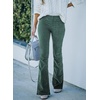 image:imageSidefeel Womens Flare Corduroy Pants Elastic Waist Trousers  Bell BottomTummy Control Flat Front Full Length PullOn Closure Retro Style Soft Comfy Fall OutfitsA Light Green