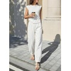 image:imageSidefeel High Waisted Barrel Jeans for Women Trendy  Fashion OutfitsWhite