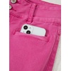 image:imageSidefeel Jeans for Women High Waisted Straight Leg Denim Pants  Soft Stretchy Denim Dual Button Closure Full Length Relaxed Fit Wide Leg Jeans with Pockets Dressy Casual WearHot Pink