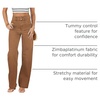 image:imageSidefeel Jeans for Women High Waisted Straight Leg Denim Pants  Soft Stretchy Denim Dual Button Closure Full Length Relaxed Fit Wide Leg Jeans with Pockets Dressy Casual WearBrown