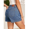 image:imageSidefeel Skorts for Woman High Waisted Wrap Jean Skort Denim Shorts  AsymmetricalStretchy FabricSummer Jean ShortSkirt with Shorts UnderneathSpringFall OutfitDatingPartyLight Blue
