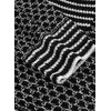 image:imageSidefeel Womens 2025 Fall Outfits Long Sleeve Open Front Cardigan Sweaters Trendy Chunky Hexagon Knit Sweaters CoatBlack