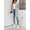 image:imageSidefeel Womens 2025 Fall Outfits Long Sleeve Open Front Cardigan Sweaters Trendy Chunky Hexagon Knit Sweaters CoatGray