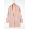 image:imageSidefeel Womens 2025 Fall Outfits Long Sleeve Open Front Cardigan Sweaters Trendy Chunky Hexagon Knit Sweaters CoatPink