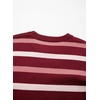image:imageSidefeel Womens 3D Floral Long Sleeve Crewneck Striped Sweaters  Soft Cozy Fabric Raised Knit Flower Loose Fit Pullover Tops Cute 2026 Fall Outfits for Dates Casual and Weekend OutingsRed Stripe