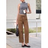 image:imageSidefeel Womens Barrel Jeans Drawstring Baggy Denim Pants Brown Size 12  Stretchy Jeans Side Seam PocketsTapered Ankle LengthHigh WaistedVertical SeamLoosefitAdjustable DrawstringCausal