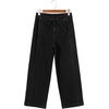 image:imageSidefeel Womens Black Jeans Drawstring Barrel Denim Pants Size 6  Stretchy Jeans Side Seam PocketsTapered Ankle LengthHigh WaistedVertical SeamLoosefitAdjustable DrawstringCausal