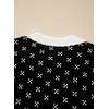 image:imageSidefeel Womens Button Up Collared Knit Cardigan Sweaters  Cropped CardiganColor Block CollarLong SleeveLightweightJacquard KnitGeometric PatternFall OutfitMidHip LengthBlack