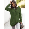 image:imageSidefeel Womens Cable Knit Fleece Lined Hood Cardigan Sweaters  Women Knit CardiganPatch PocketsButton FrontWarm Fall WinterCozy OversizedCasual WearHooded Light Green