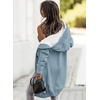 image:imageSidefeel Womens Cable Knit Fleece Lined Hood Cardigan Sweaters  Women Knit CardiganPatch PocketsButton FrontWarm Fall WinterCozy OversizedCasual WearHooded 22 Blue
