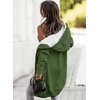 image:imageSidefeel Womens Cable Knit Fleece Lined Hood Cardigan Sweaters  Women Knit CardiganPatch PocketsButton FrontWarm Fall WinterCozy OversizedCasual WearHooded Light Green