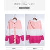 image:imageSidefeel Womens Cable Knit Fleece Lined Hood Cardigan Sweaters  Women Knit CardiganPatch PocketsButton FrontWarm Fall WinterCozy OversizedCasual WearHooded Hot Pink