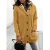 image:imageSidefeel Womens Cable Knit Fleece Lined Hood Cardigan Sweaters  Women Knit CardiganPatch PocketsButton FrontWarm Fall WinterCozy OversizedCasual WearHooded Khaki