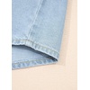 image:imageSidefeel Womens Denim Shirt Button Down Long Sleeve Oversized Seam Panel Jean Denim TopsSky Blue
