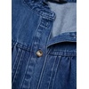 image:imageSidefeel Womens Denim Shirt Button Down Long Sleeve Ruffled Edge Trendy Jean Shackets Blouses TopsBlue