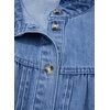 image:imageSidefeel Womens Denim Shirt Button Down Long Sleeve Ruffled Edge Trendy Jean Shackets Blouses TopsLight Blue