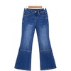 image:imageSidefeel Womens High Waisted Bootcut Jeans Stretch Denim Pants  knee panel seamsoft stretch fabricretro allseason jeans for daily looks and street stylingBluing