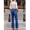 image:imageSidefeel Womens High Waisted Bootcut Jeans Stretch Denim Pants  knee panel seamsoft stretch fabricretro allseason jeans for daily looks and street stylingBluing