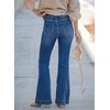 image:imageSidefeel Womens High Waisted Flare Jeans  Wide Leg Bell Bottoms Jeans Slant Pockets Casual Stretchy Bootcut Denim Pants Full Length All Seasons WearBluing