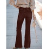 image:imageSidefeel Womens High Waisted Flare Jeans  Wide Leg Bell Bottoms Jeans Slant Pockets Casual Stretchy Bootcut Denim Pants Full Length All Seasons WearChicory Coffee