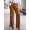 image:imageSidefeel Womens High Waisted Jeans Straight Leg Denim Pants  Soft Stretchy Jeans Full Length Practical 5Pockets Standout Front Seam Relaxed Loose Fit All Season VersatileBrown