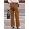 image:imageSidefeel Womens High Waisted Jeans Straight Leg Denim Pants  Soft Stretchy Jeans Full Length Practical 5Pockets Standout Front Seam Relaxed Loose Fit All Season VersatileBrown
