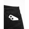 image:imageSidefeel Womens High Waisted Jeans Straight Leg Denim Pants  Soft Stretchy Jeans Full Length Practical 5Pockets Standout Front Seam Relaxed Loose Fit All Season VersatileBlack