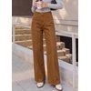 image:imageSidefeel Womens High Waisted Jeans Straight Leg Denim Pants  Soft Stretchy Jeans Full Length Practical 5Pockets Standout Front Seam Relaxed Loose Fit All Season VersatileBrown