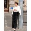 image:imageSidefeel Womens High Waisted Jeans Straight Leg Denim Pants  Soft Stretchy Jeans Full Length Practical 5Pockets Standout Front Seam Relaxed Loose Fit All Season VersatileBlack